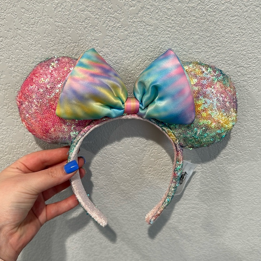 Rainbow Pastel Tie Dye Minnie Ears